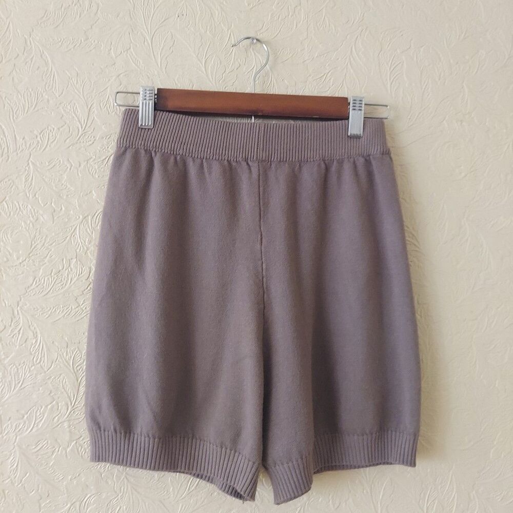 YUNA Brown Knit Lounge Shorts Sz Small - Picture 4 of 9